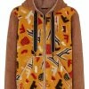 Fendi logo-print panel jacket