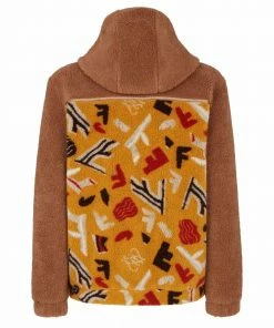 Fendi logo-print panel jacket