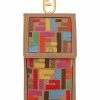 Fendi FF-logo print leather phone pocket