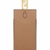 Fendi FF-logo print leather phone pocket