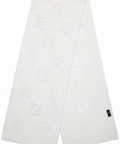 Fendi FF logo-print wool scarf