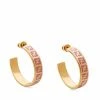 Fendi FF logo-print hoop earrings