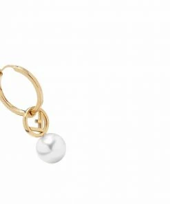 Fendi logo hoop earrings