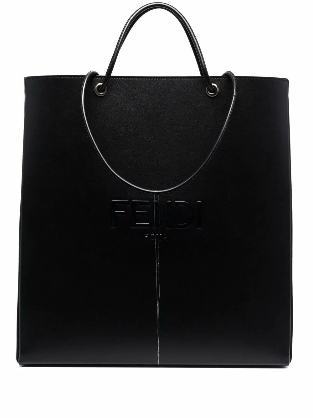 Hot Sale π Fendi Logo embossed leather tote bag tote bags of men π 3 Fendi logo-embossed leather tote bag