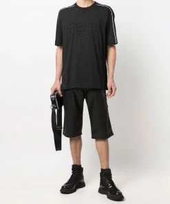 Fendi logo-embossed cotton T-shirt