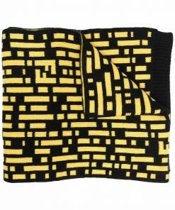 Fendi graphic-print wool scarf