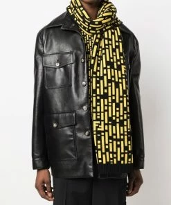 Fendi graphic-print wool scarf
