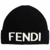 Fendi intarsia-knit logo wool beanie