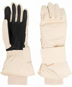 Fendi debossed logo padded gloves