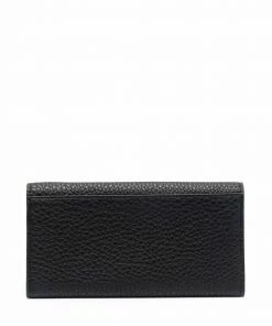 Fendi long grained leather wallet