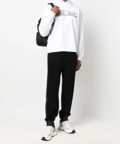 Fendi FF-logo side-stripe fleece joggers