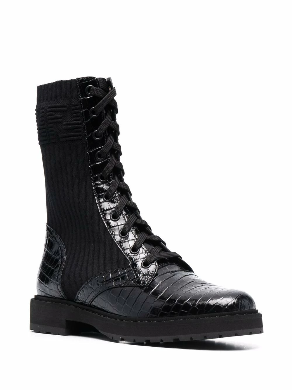 Buy π Fendi Multi panel lace up π₯Ύ boots of women π― 4 Fendi multi-panel lace-up boots