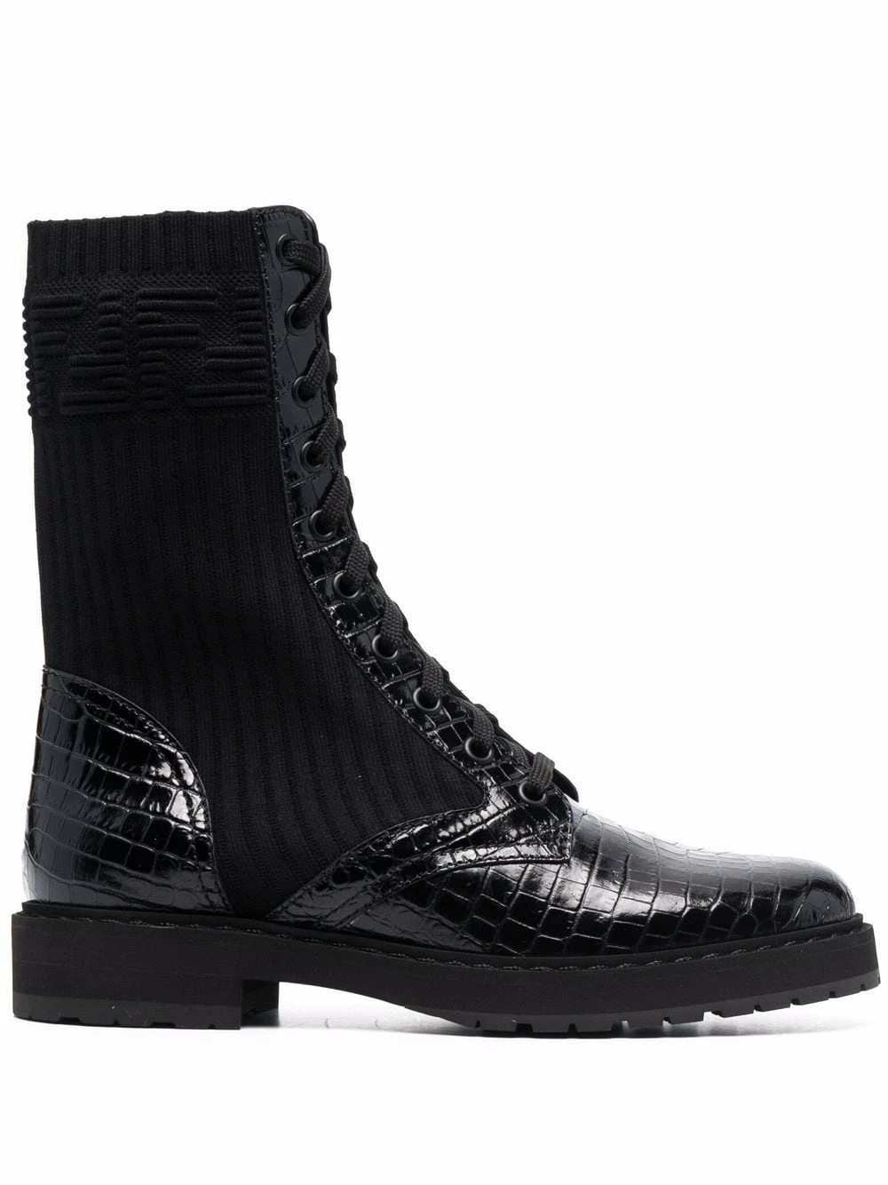 Buy π Fendi Multi panel lace up π₯Ύ boots of women π― 3 Fendi multi-panel lace-up boots