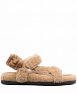 Fendi fur-design sandals