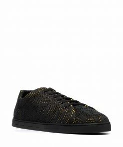 Fendi logo-mesh low-top sneakers