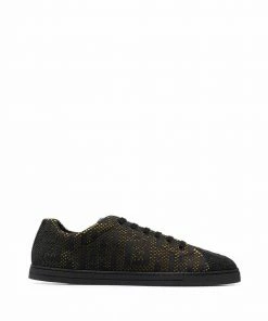 Fendi logo-mesh low-top sneakers